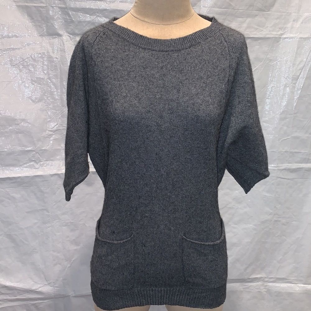 BCBG MaxAzria gray short sleeved sweater, XXS